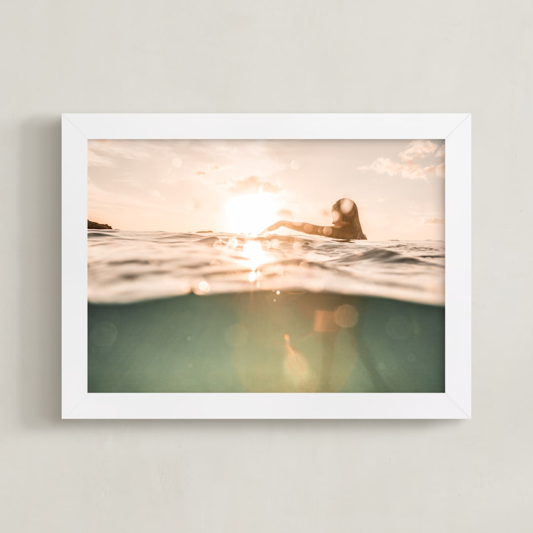 "Pause" - Art Print in Golden Hour by Ashley Kaneko - Framed