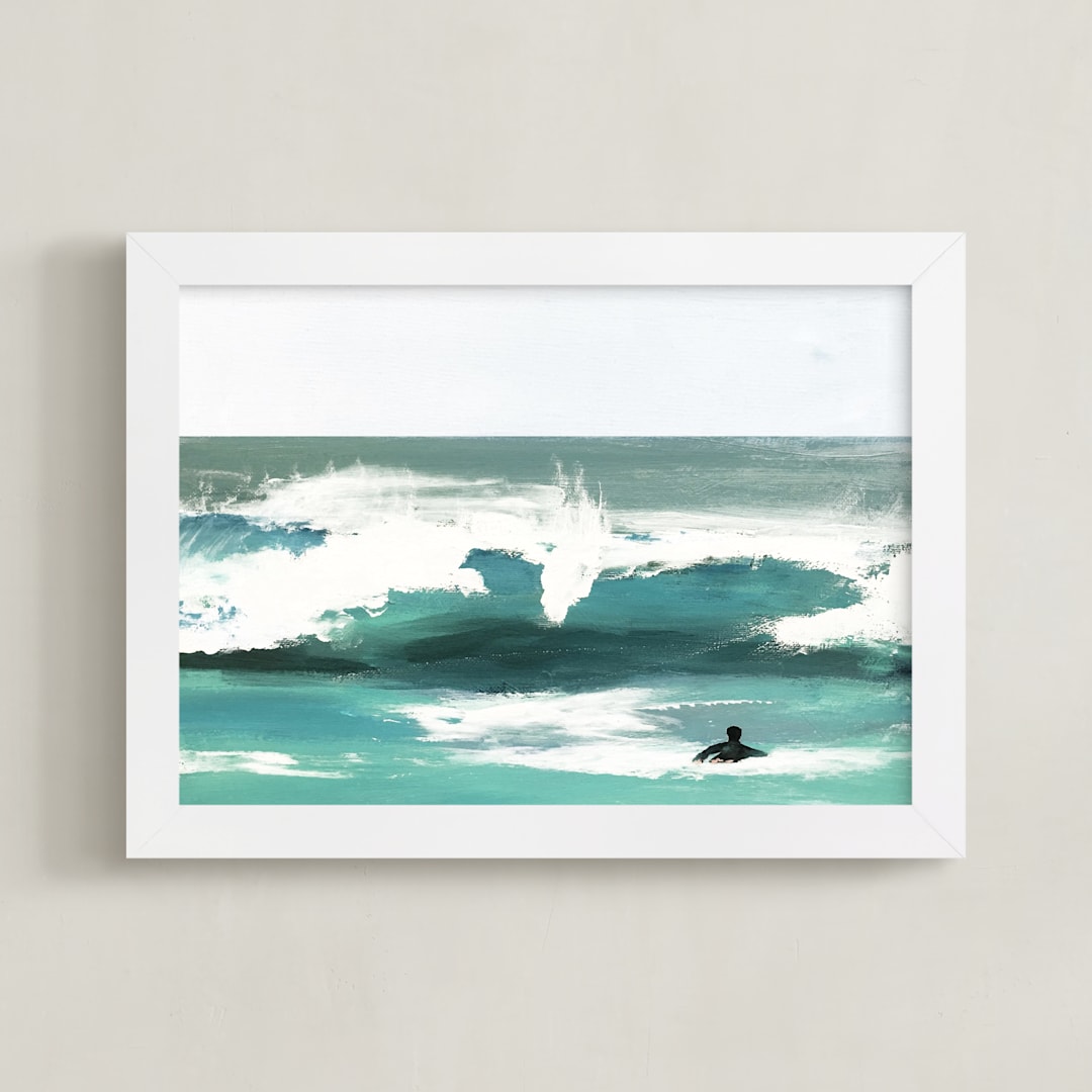 "heading out" - Art Print in swell by Jenny Partrite - Framed