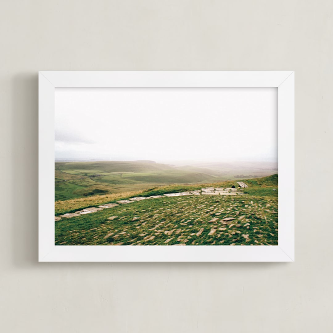 "Peak District No. 3" - Art Print in green by lulu and isabelle - Framed
