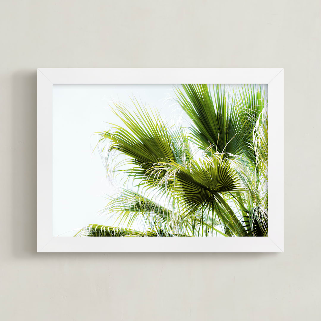"Singularity" - Art Print in Palm Green by Bethania Lima - Framed
