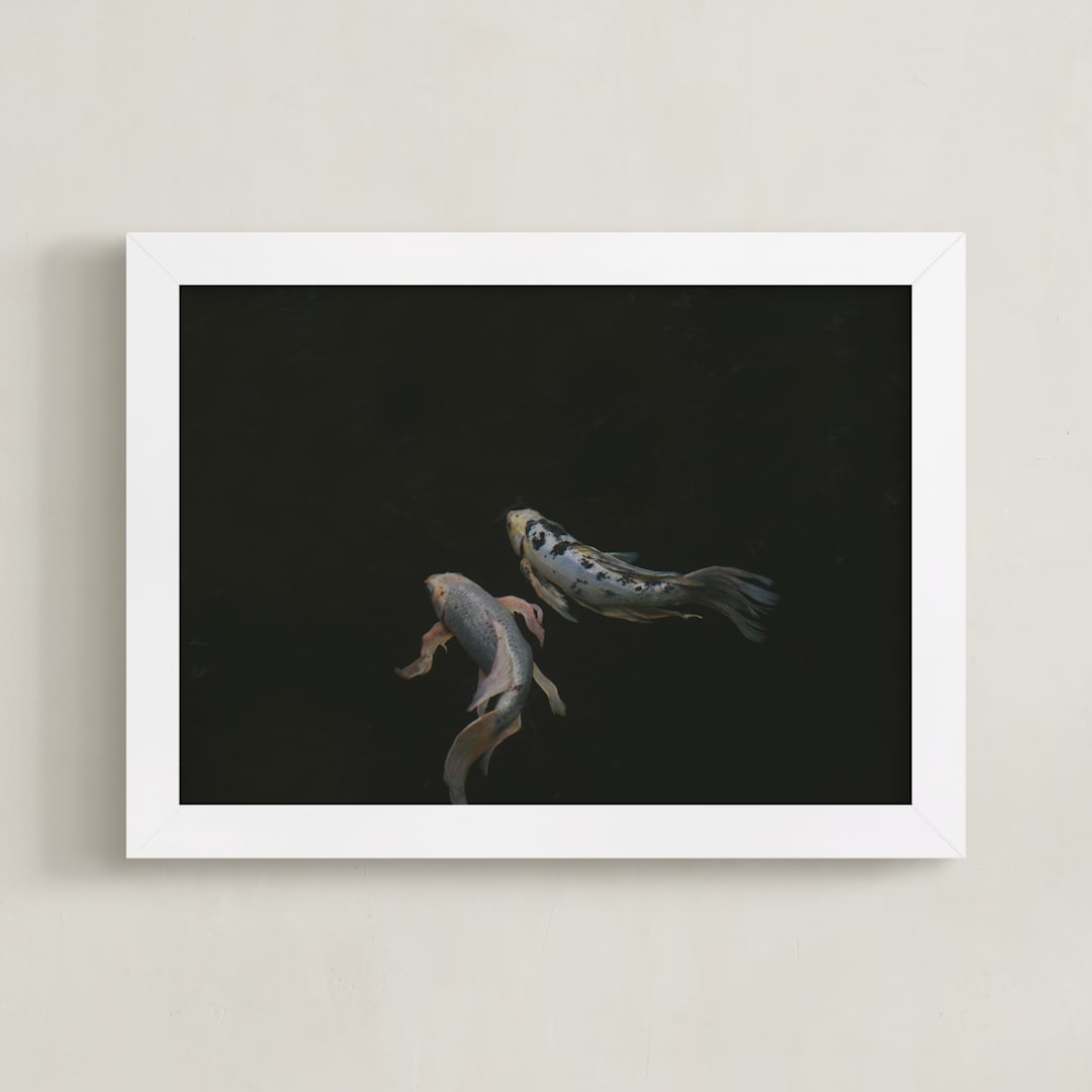 "Franz + Ferdinand" - Art Print in Black by Amy Carroll - Framed