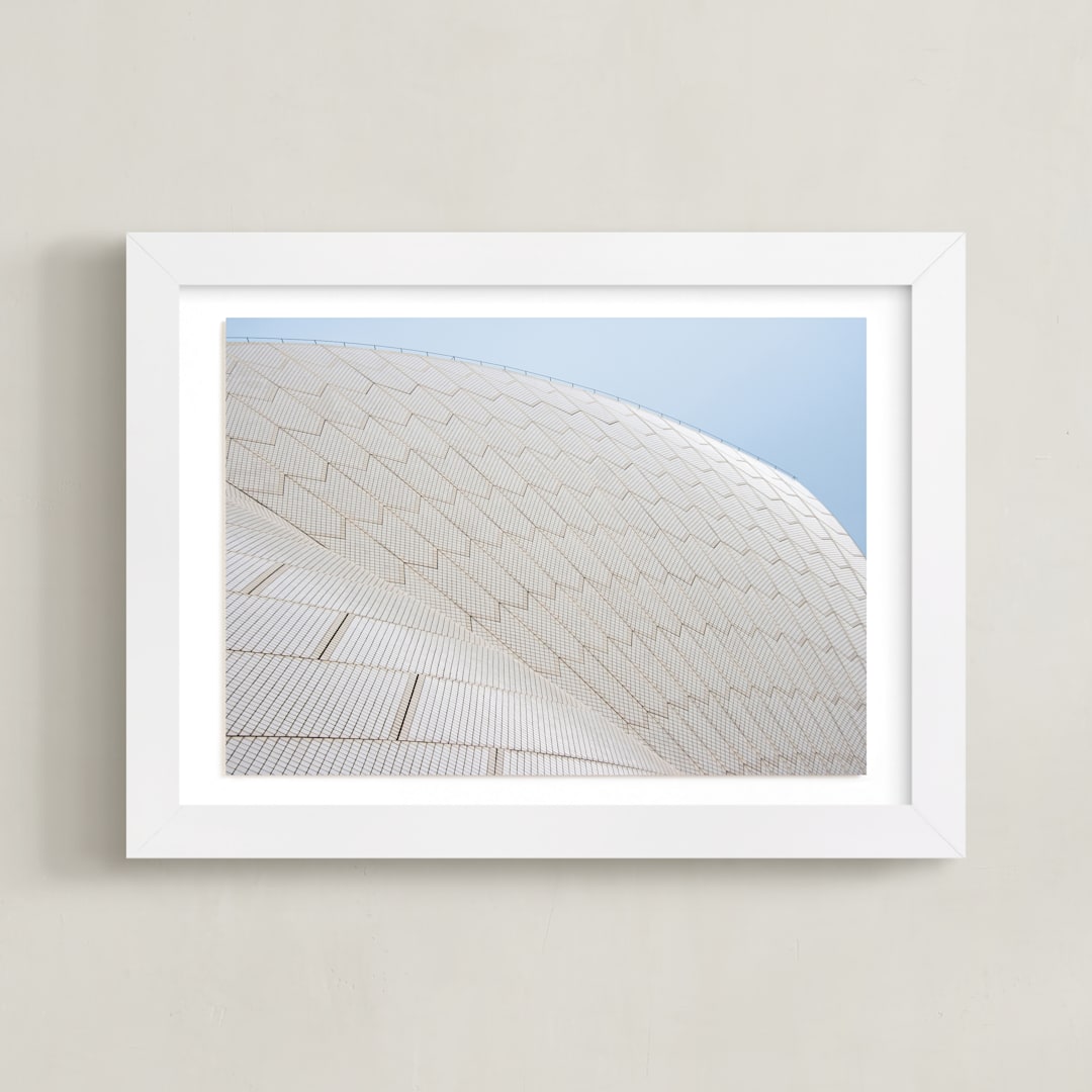 "Opera Geometry" - Art Print in Chalk by Noma Price - Framed