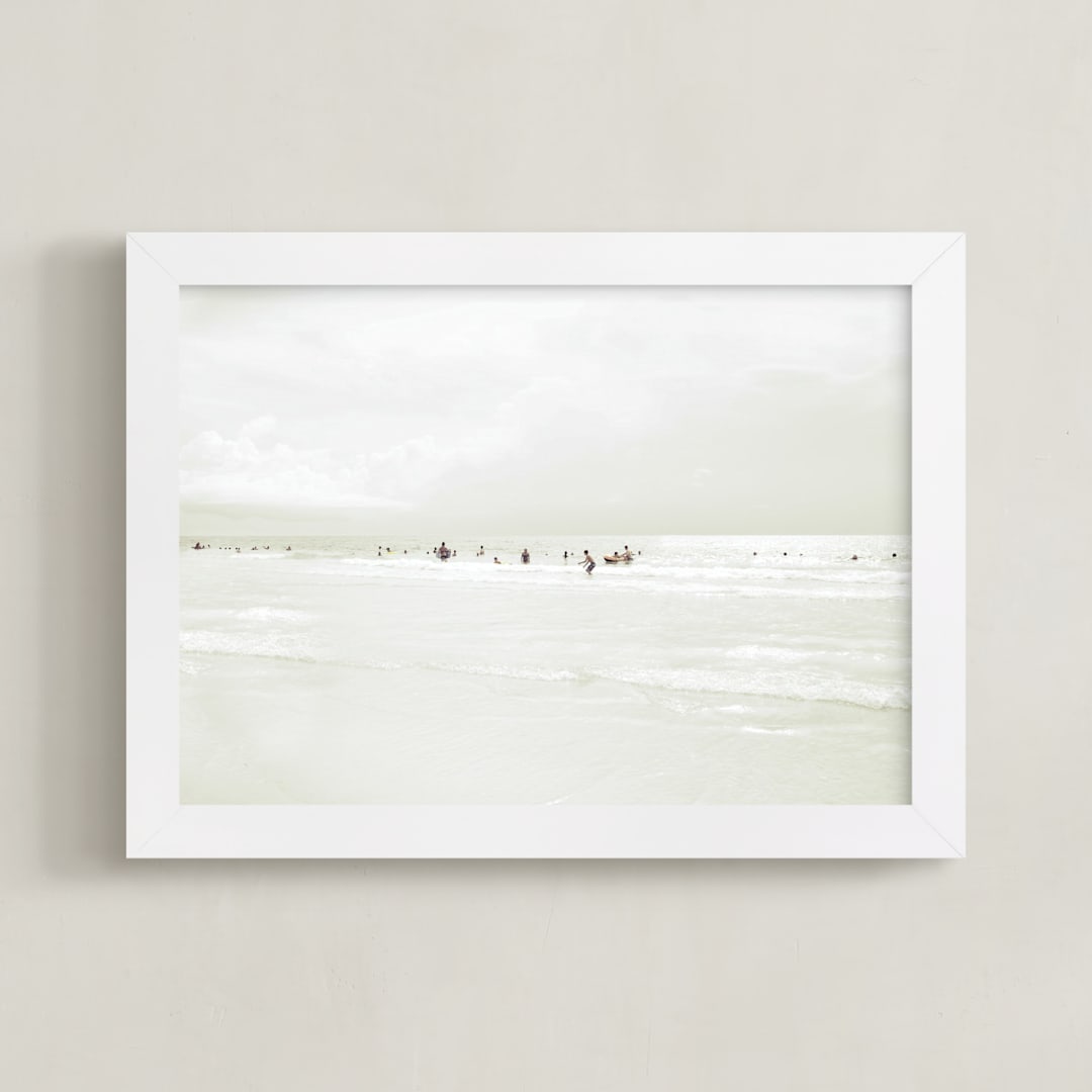 "A Day in Summer" - Art Print in White Sand by Rega - Framed