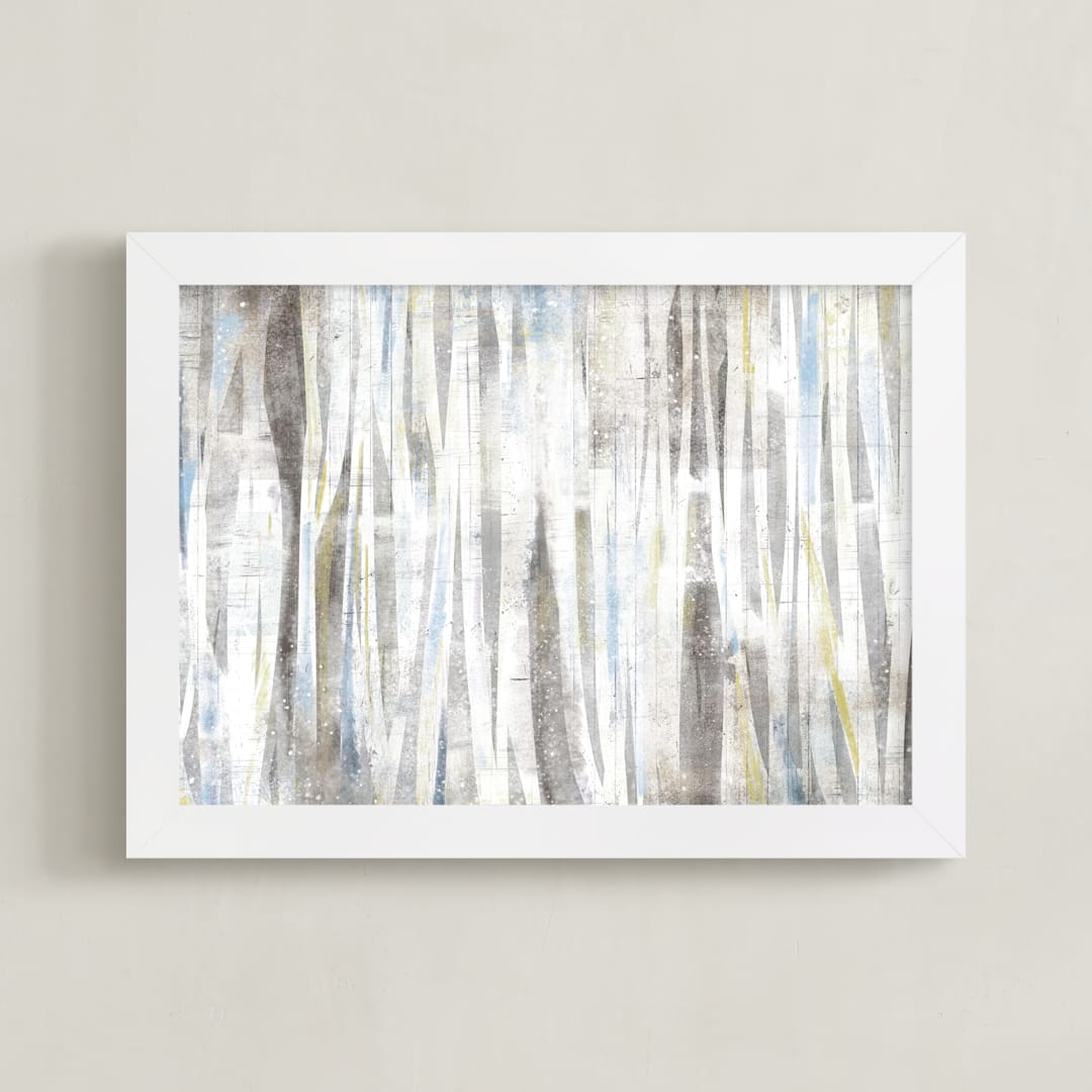 "Serene Forest" - Art Print in Taupe by Hooray Creative - Framed