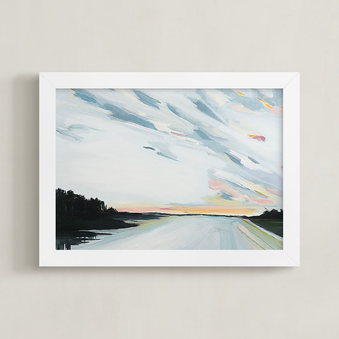"Last Run" - Art Print in Dusk by Rebecca King - Framed