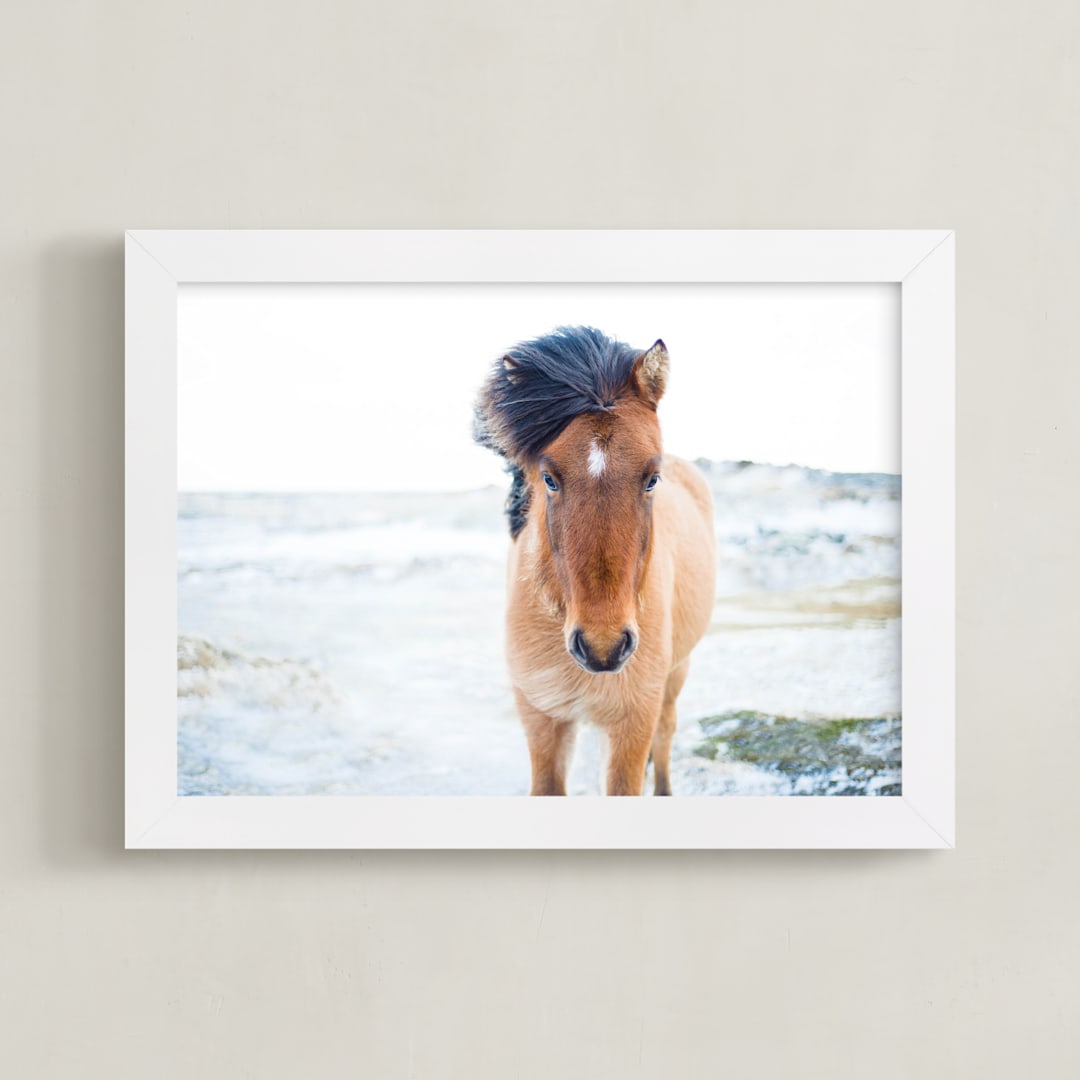 "All Is Quiet" - Art Print in Neutral Skies by Jenni Kupelian - Framed