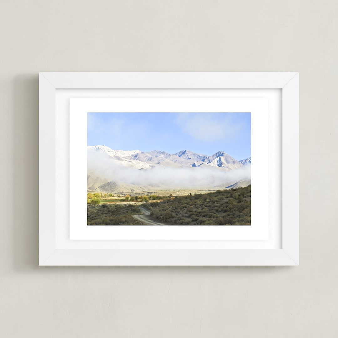 "The day begins 2" - Art Print in Sky Blue by Eliane Lamb - Framed