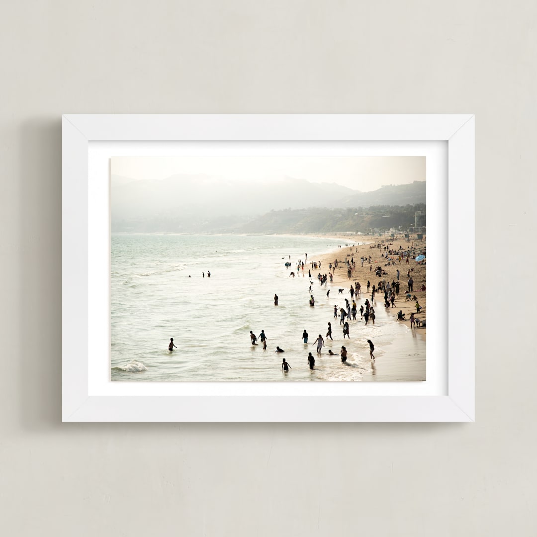 "Seaside Contrast" - Art Print in Seafoam Green by Emmy Hagen - Framed