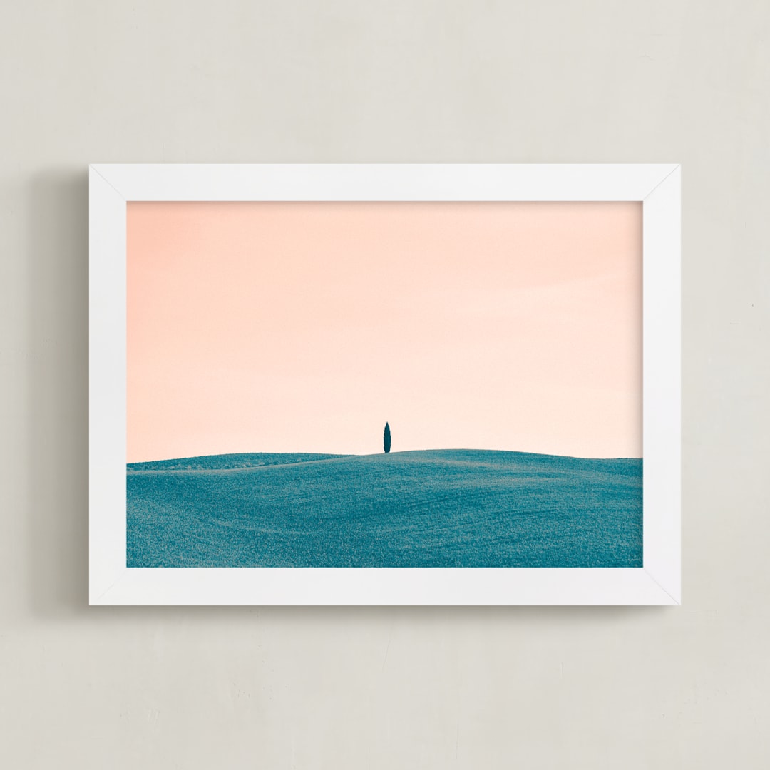 "Tuscan Hills 01" - Art Print in Sunset by Kelsey Mucci - Framed