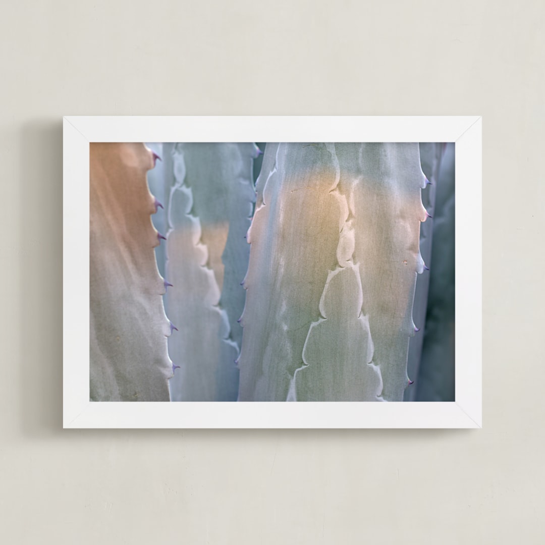 "Etched Two" - Art Print in Blue Agave by Owl and Toad - Framed