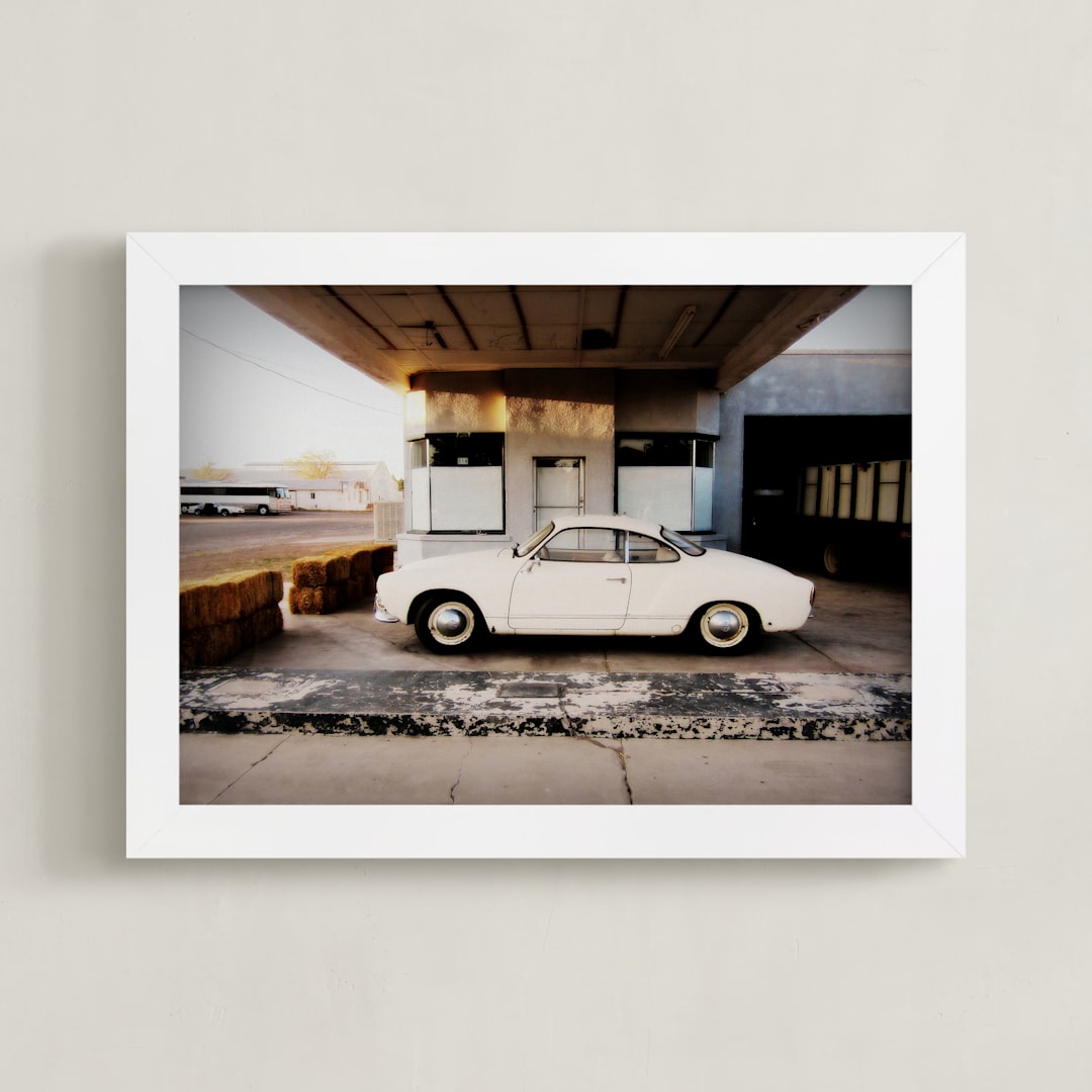 "Time stood still" - Art Print in Stucco White by Maja Cunningham - Framed
