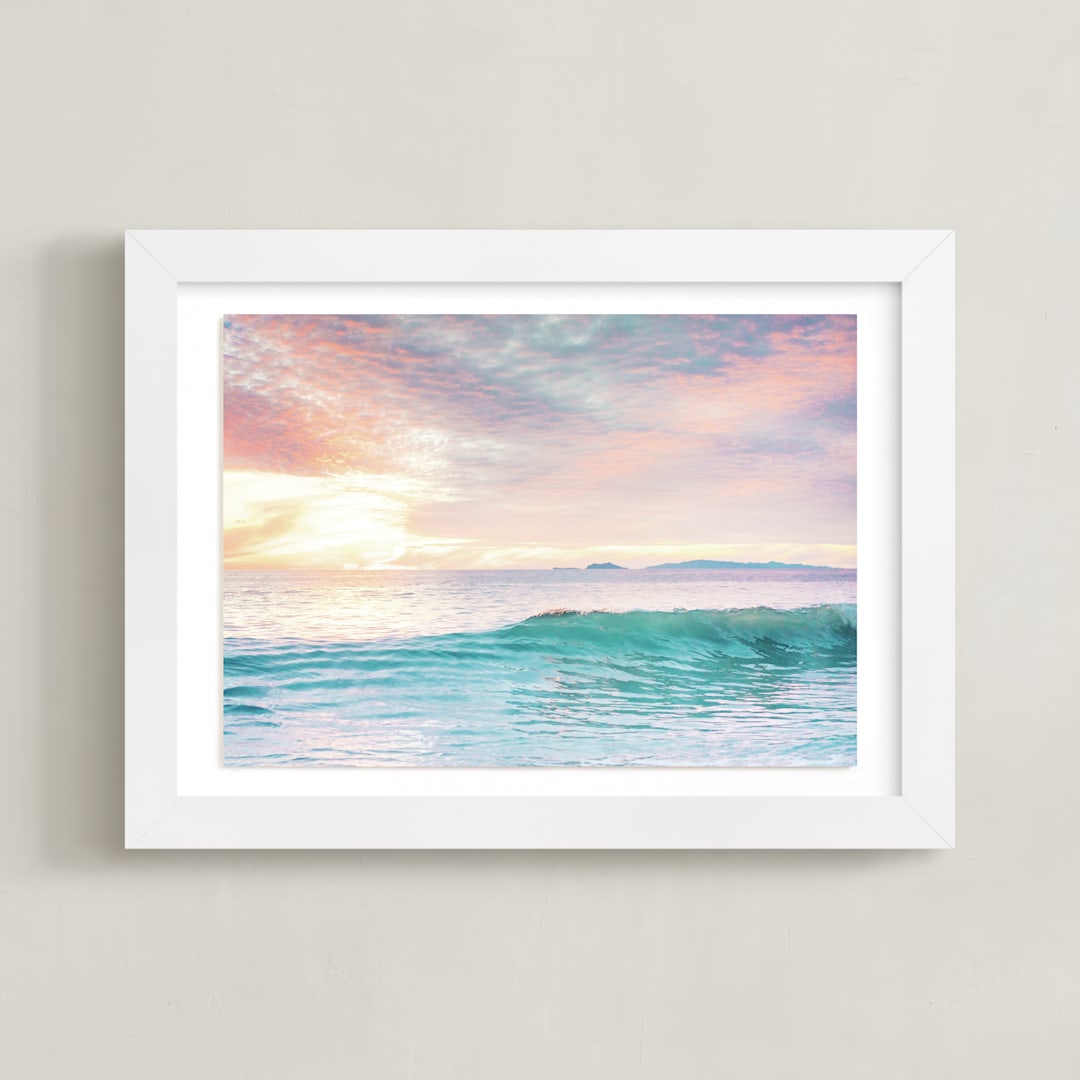 "SoCal Sorbet 4" - Art Print in Sunset by Kamala Nahas - Framed