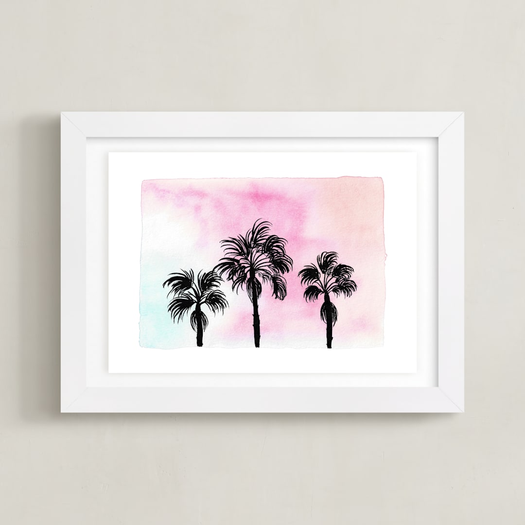 "Sunset in L.A." - Art Print in Sunset by Juliana Zimmermann - Framed