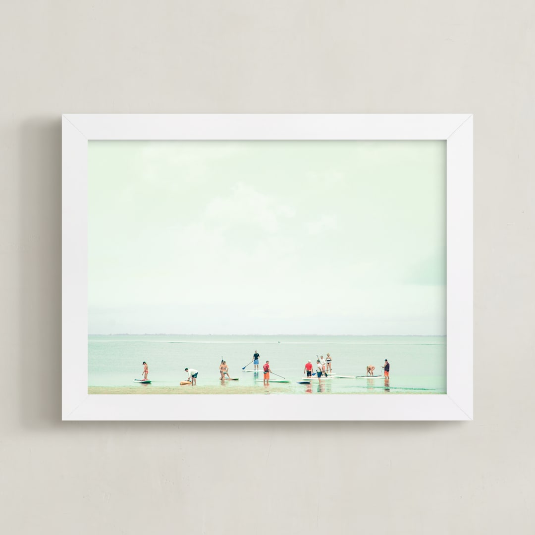 "Joy Ride 1" - Art Print in Turquoise by Rega - Framed