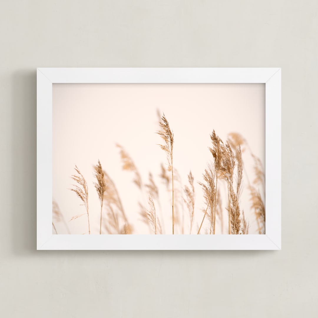 "summer weeds" - Art Print in white by Crystal Lynn Collins - Framed