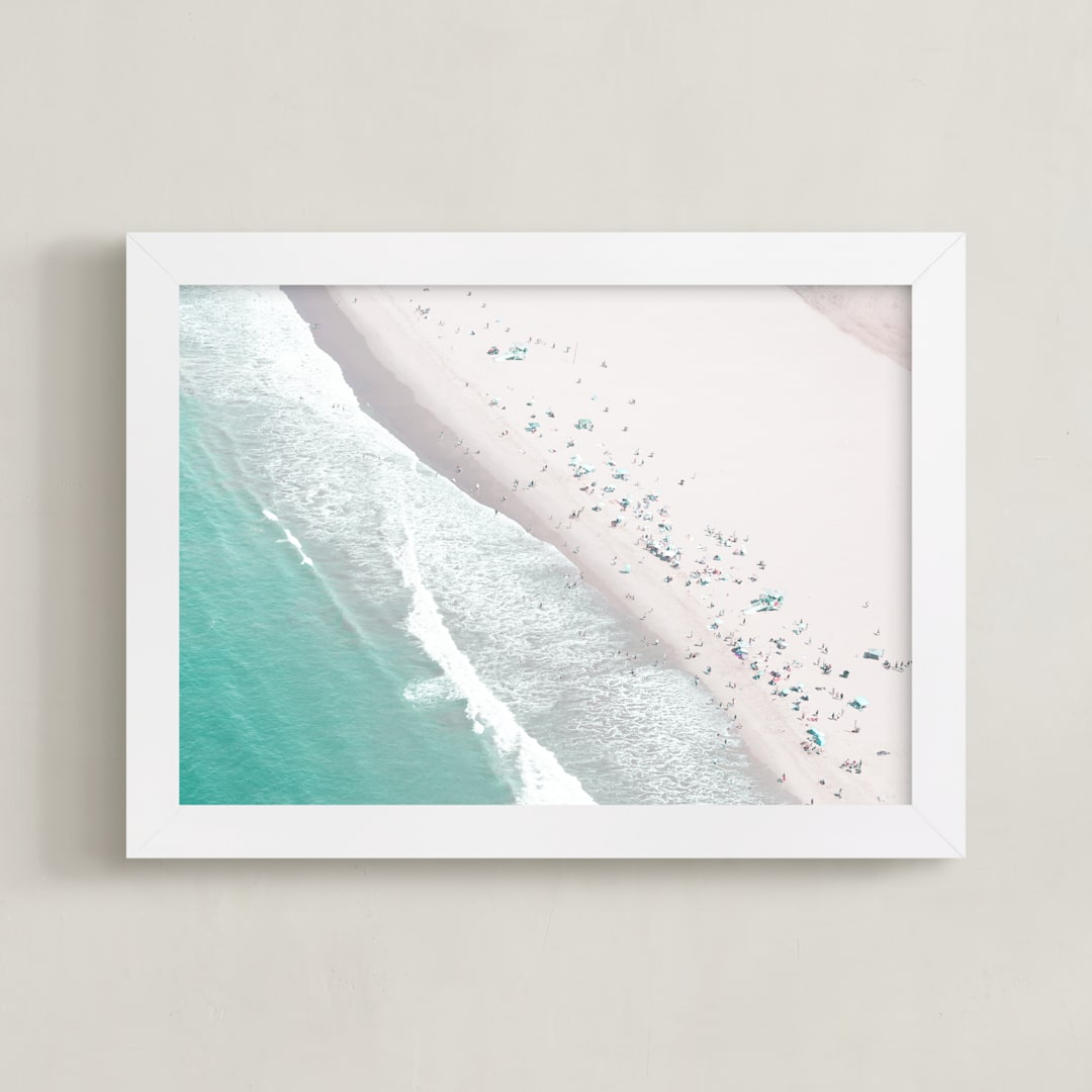 "Holidays" - Art Print in Ivory by Caroline Mint - Framed