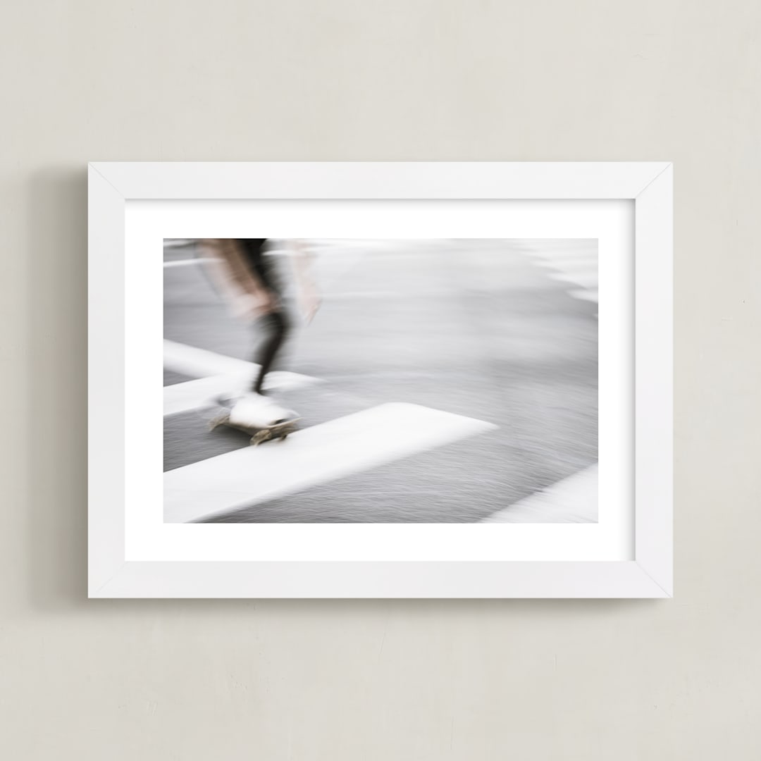 "Hollywood Skate" - Art Print in color by Kamala Nahas - Framed