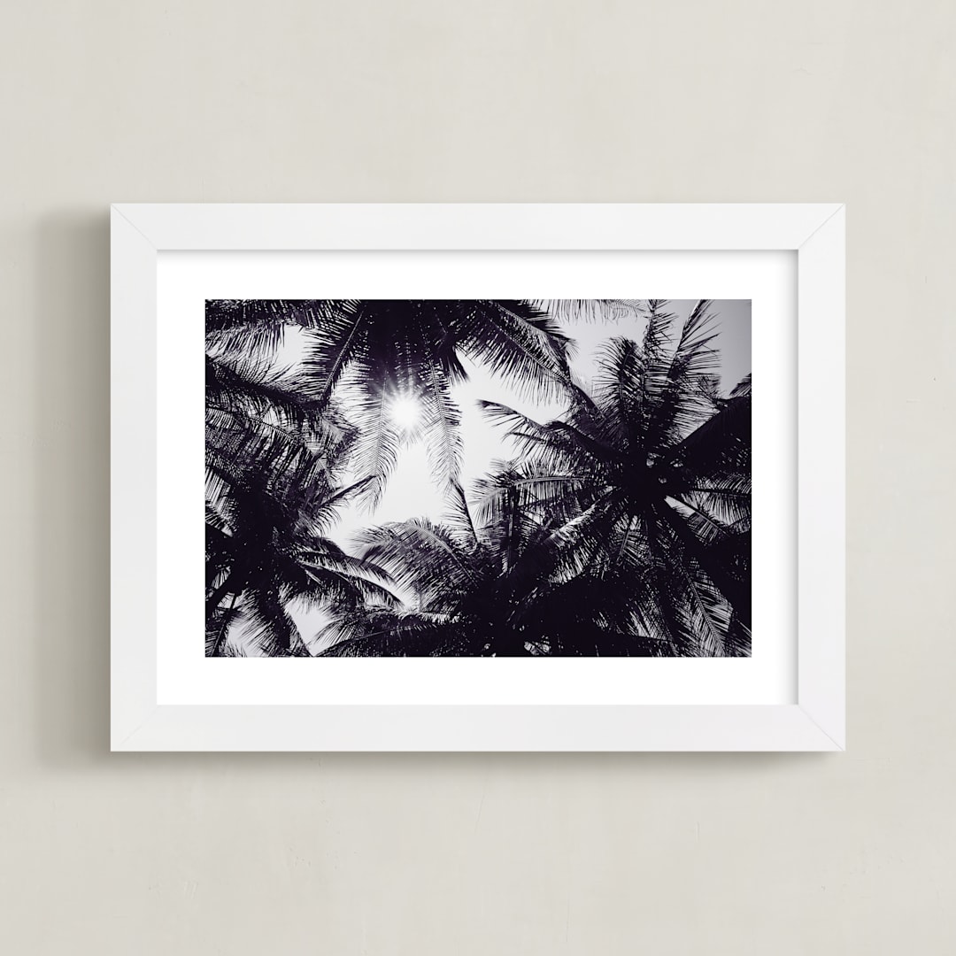 "Flare and Shade" - Art Print in Black & White by Alaric Yanos - Framed