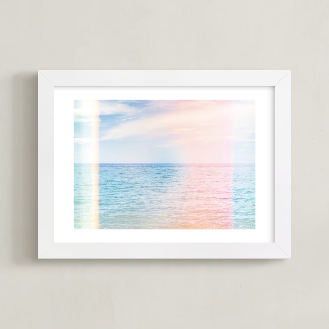 "Summer Sea" - Art Print in vibrant by Kamala Nahas - Framed