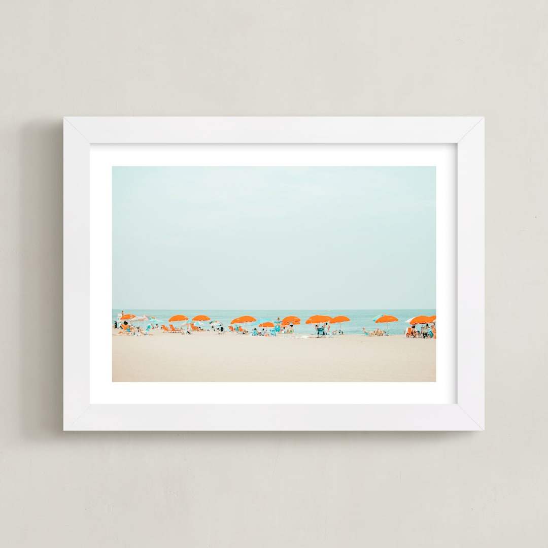 "Para Sol" - Art Print in Pale Mint Green by Irene Suchocki - Framed