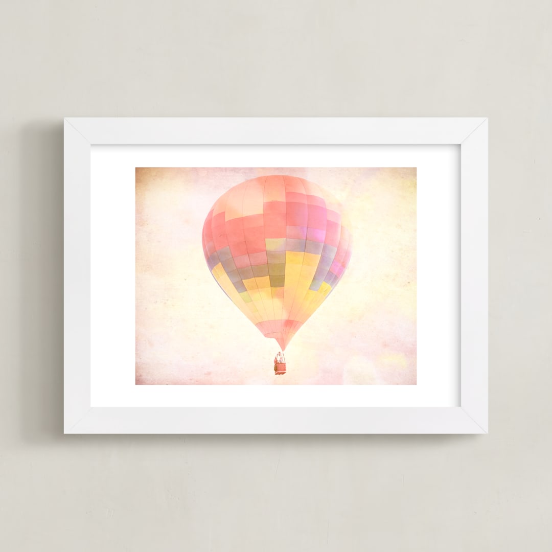 "Afternoon in the Sky 2" - Art Print in Sorbet by Shannon Howard - Framed