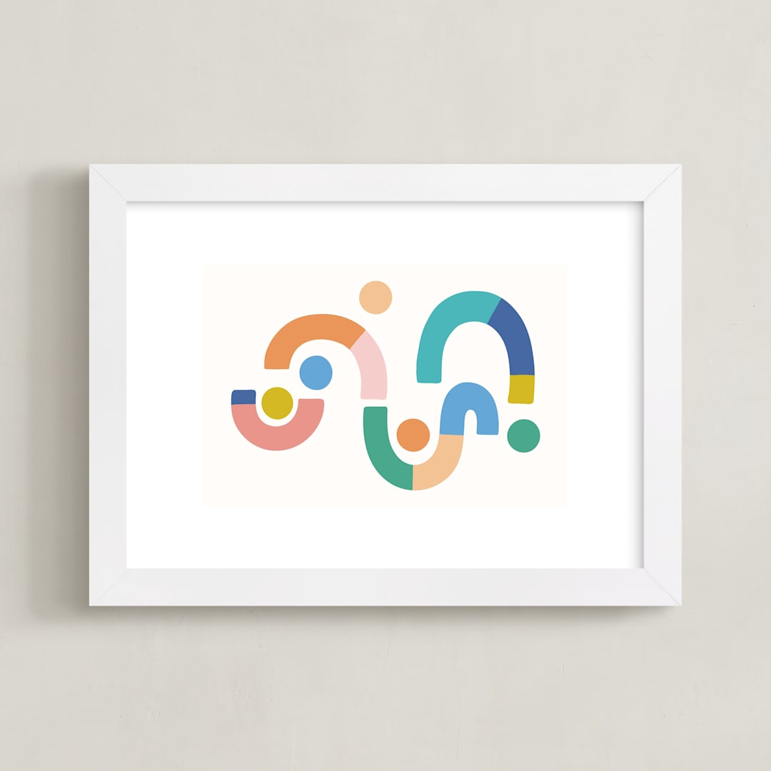 "Whatever path you choose make sure it's an interesting one" - Art Print in Jade Green by Pippa Shaw - Framed