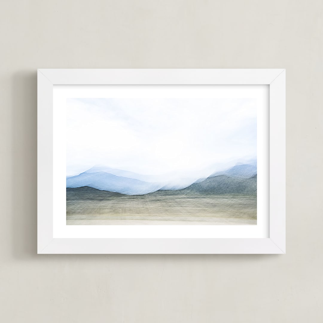 "Windy Day" - Art Print in Natural by Rebecca Rueth - Framed