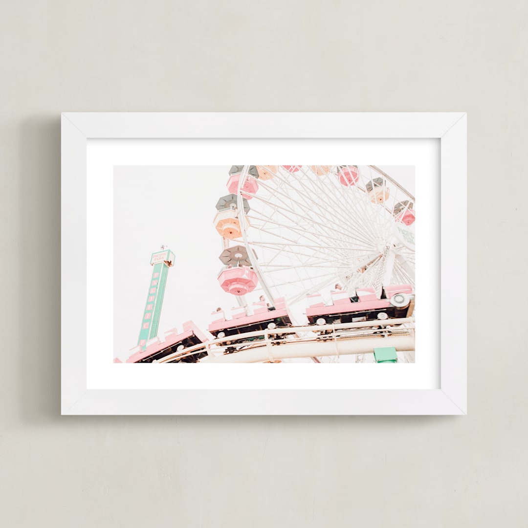 "Park Play In Sorbet" - Art Print in Rainbow Sherbert by Shannon Howard - Framed