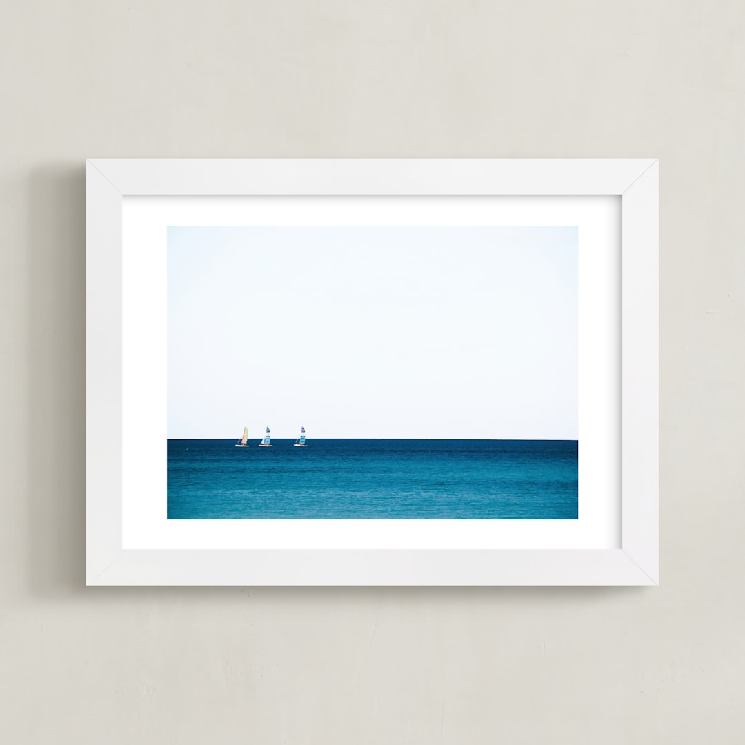 "Little Sailors" - Art Print in navy by lulu and isabelle - Framed