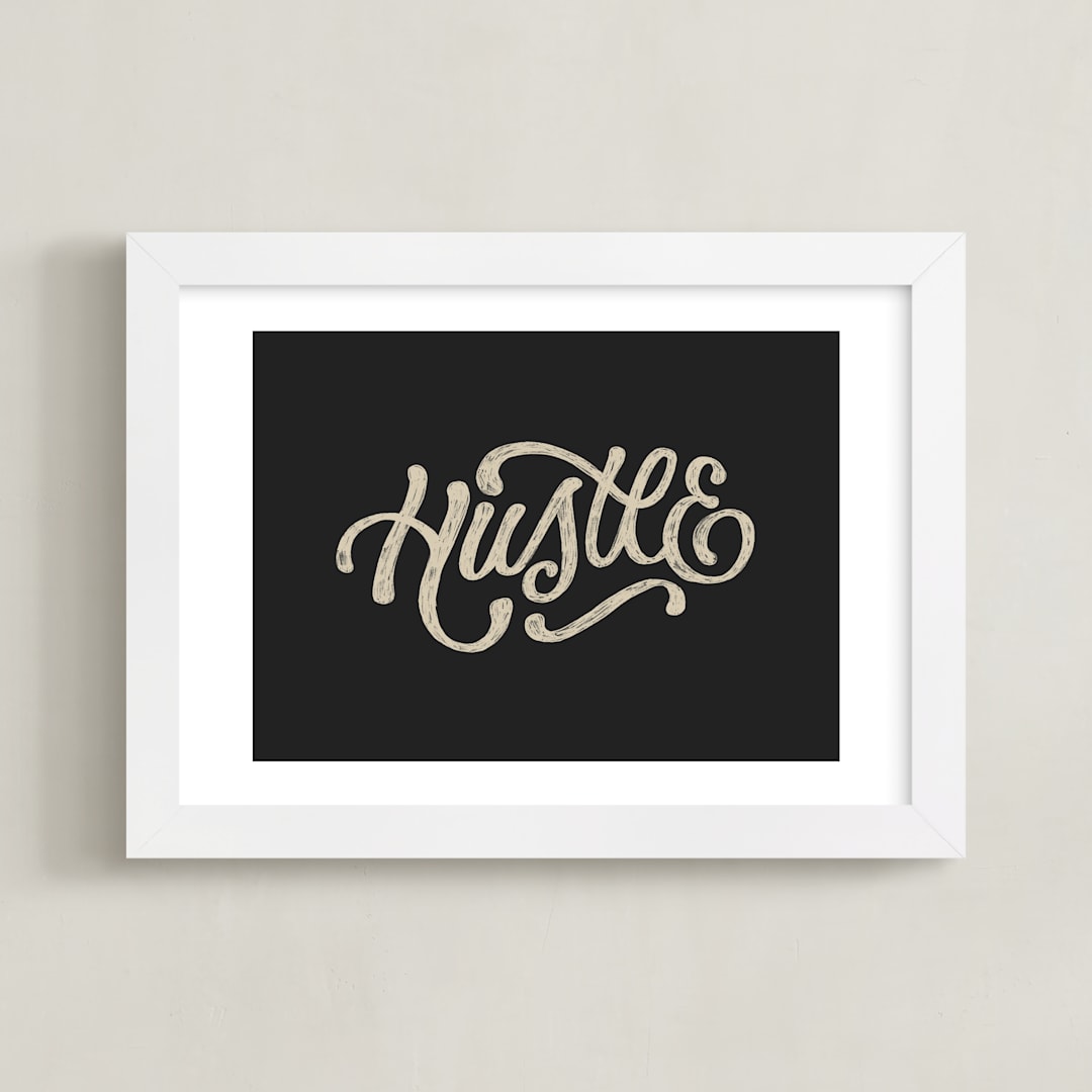 "Hustle" - Art Print in Street by Erin L. Wilson - Framed