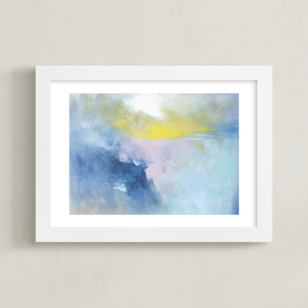 "Blissful Escape No. 2" - Art Print in Sky by Julia Contacessi - Framed