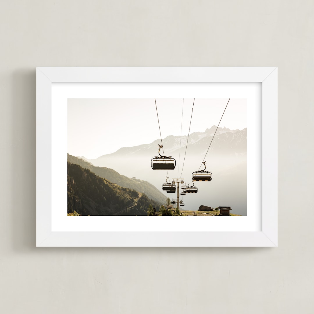 "Lift" - Art Print in Olive by Heather Deffense - Framed