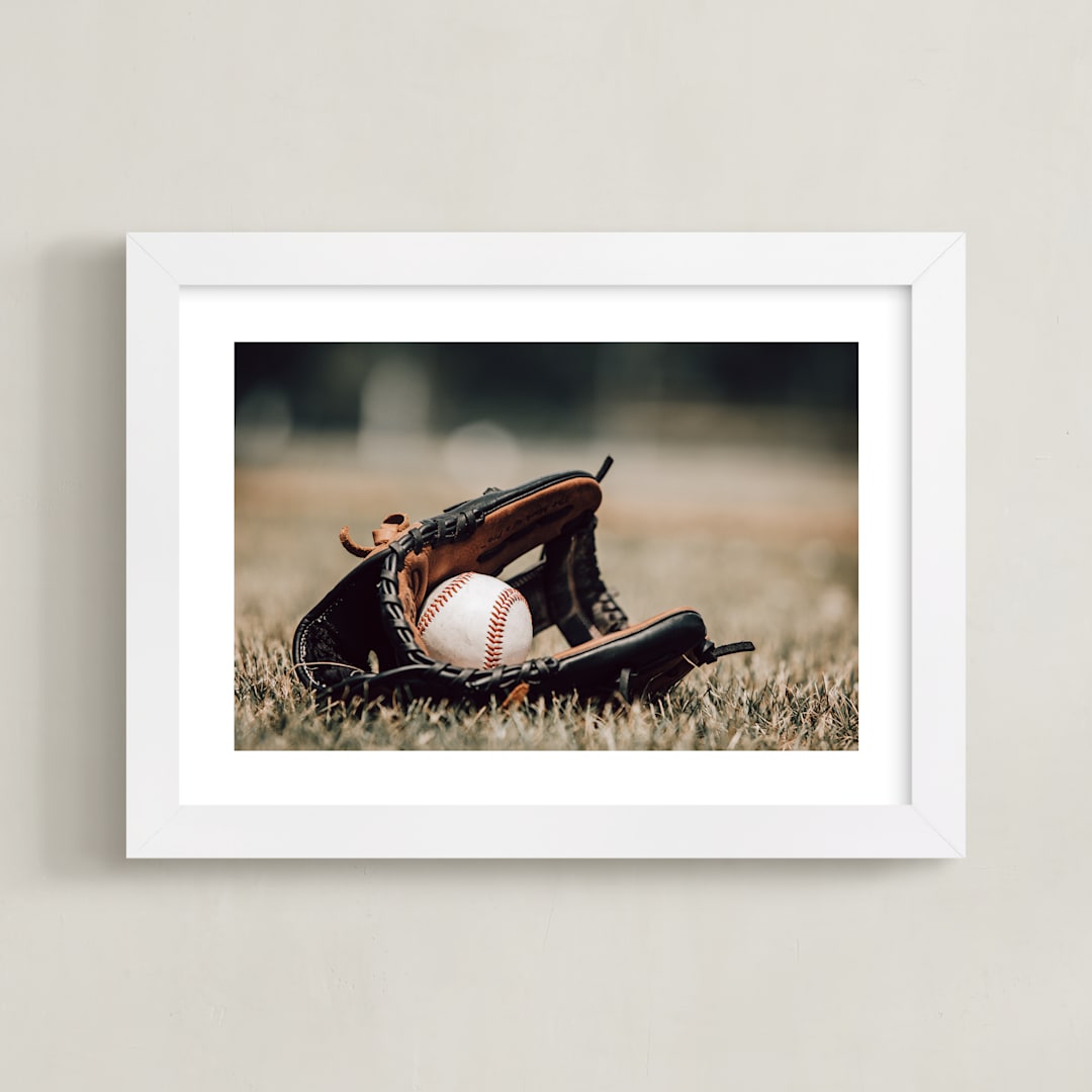 "For The Big Game 2" - Art Print in Field by Janet Cruz - Framed