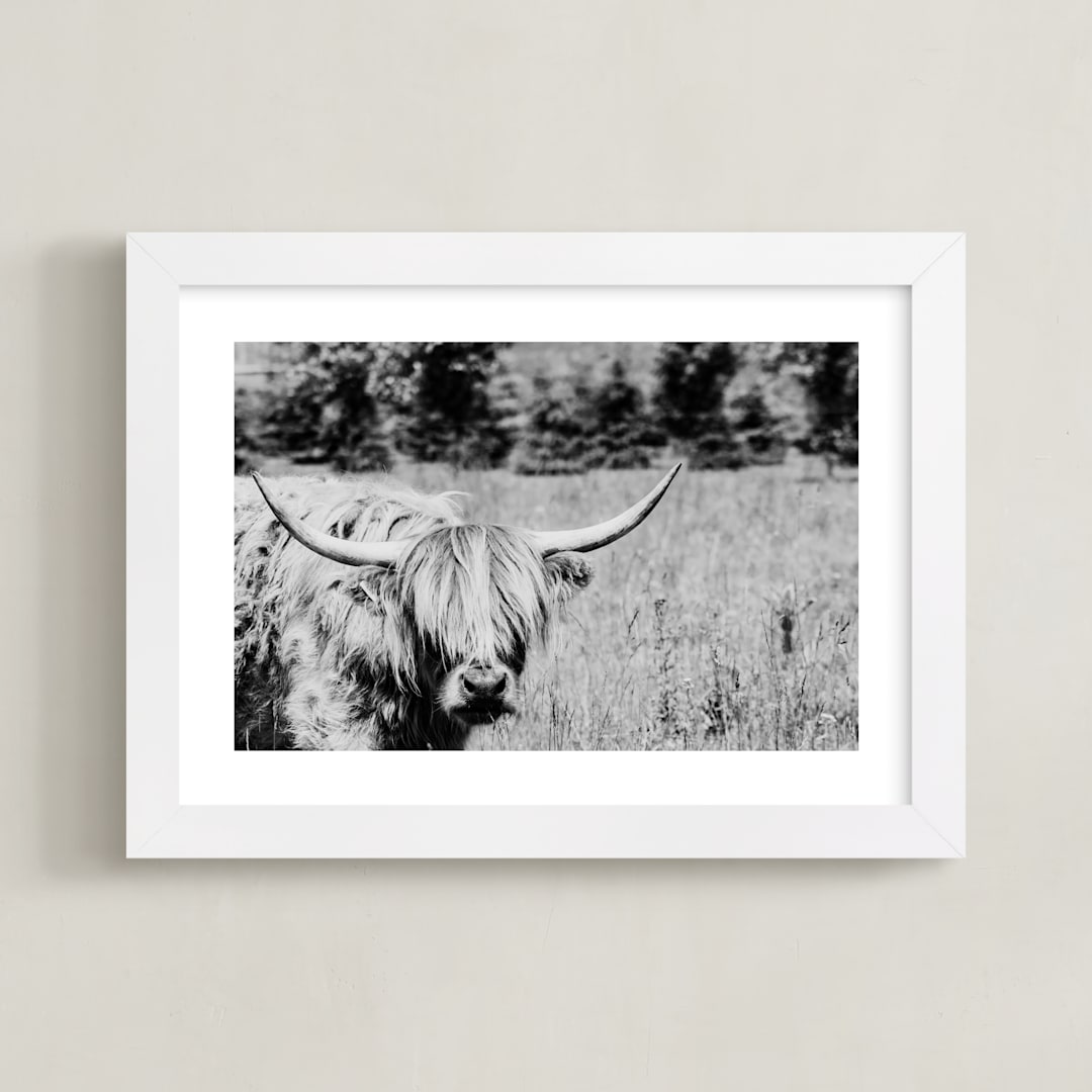 "Junior" - Art Print in Onyx by Janet Cruz - Framed