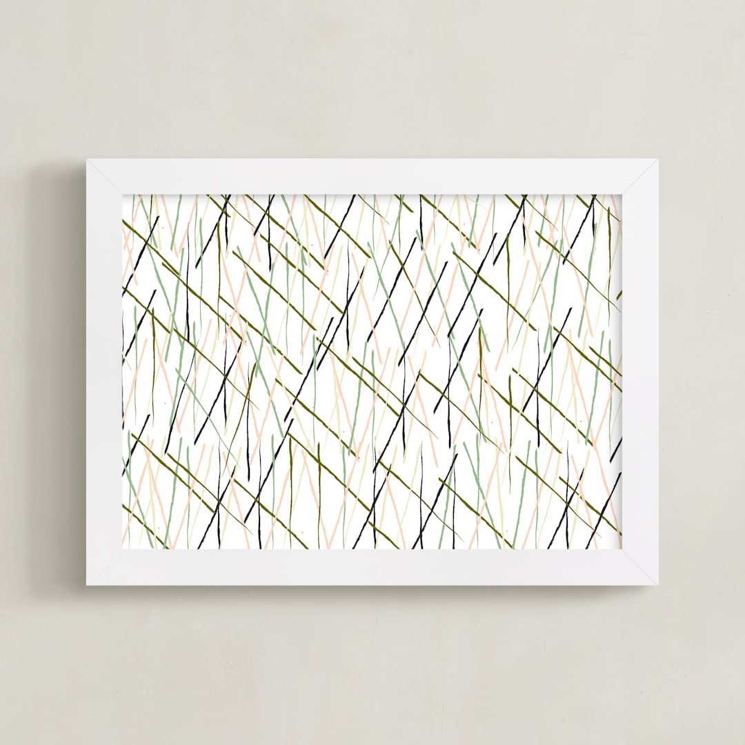 "Nature Woodland" - Art Print in Blush by Lisa Samartino Design - Framed