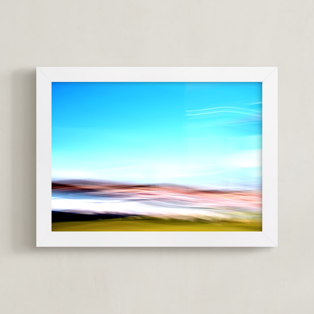 "Abstractscape20" - Art Print in multi-colored by NSMARK - Framed