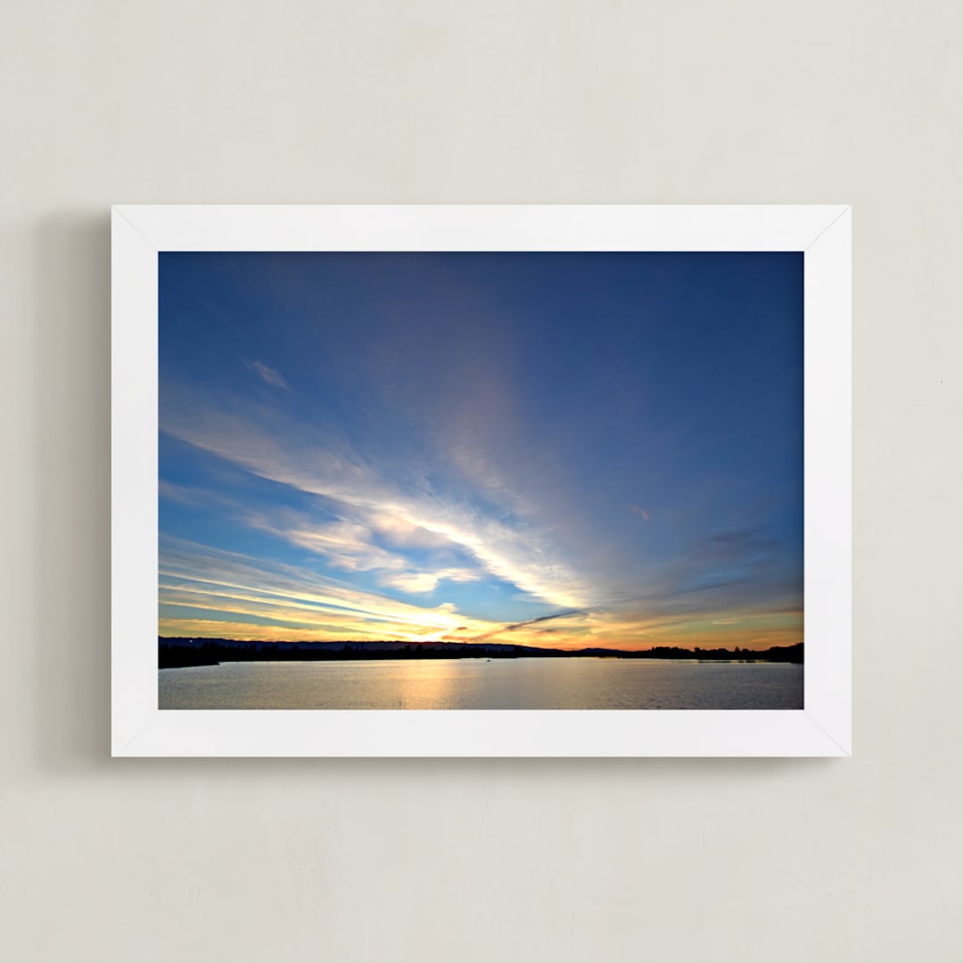 "Sunset 101" - Art Print in Sunny Gold by NSMARK - Framed