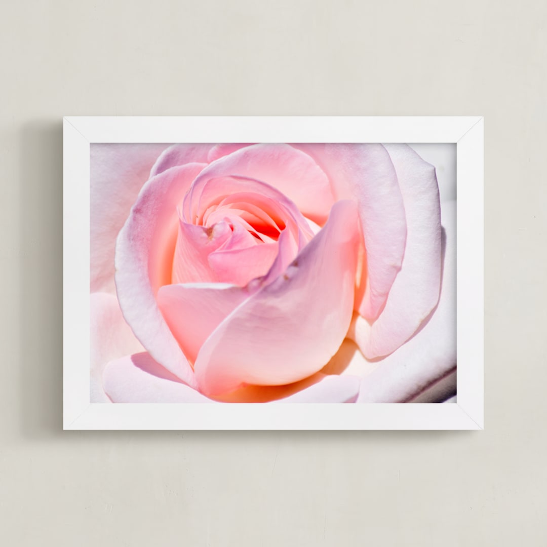 "Internal light" - Art Print in Rosy pink by NSMARK - Framed