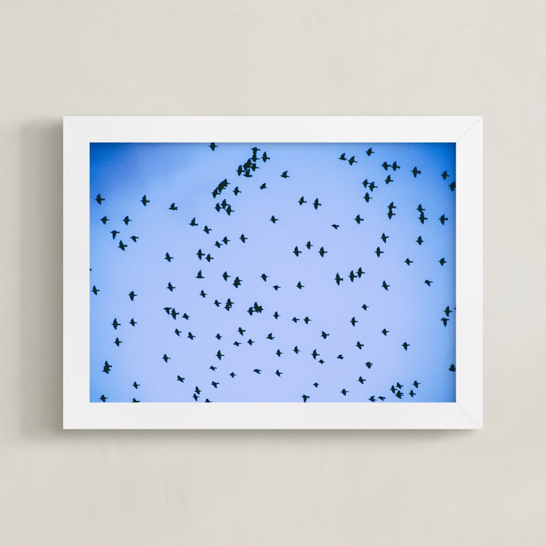 "Going Home" - Art Print in blue by lulu and isabelle - Framed
