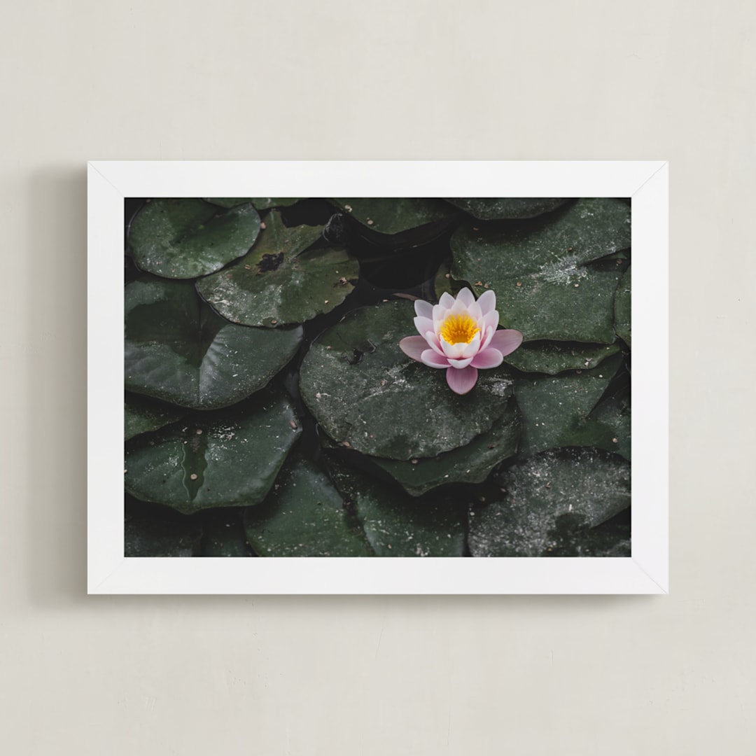 "Flower 003" - Art Print in White Lotus by Arash Fattahi Acosta - Framed