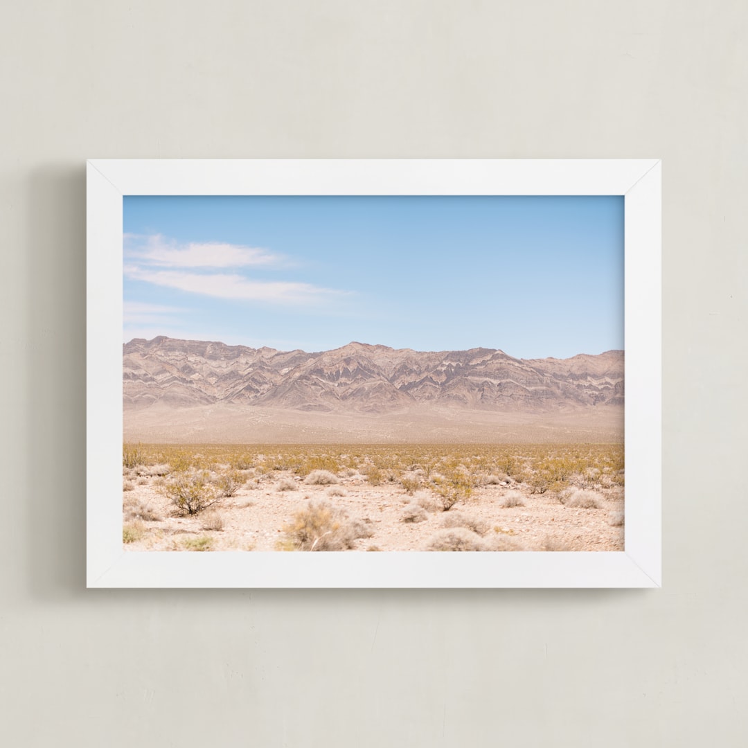 "Desert Foothills" - Art Print in Desert Sand by Anna Western - Framed