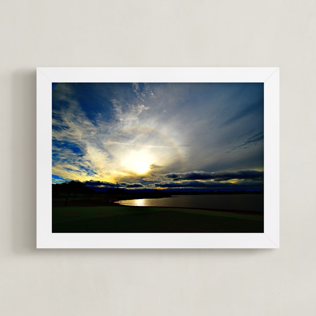 "Through clouds" - Art Print in Multi-colored by NSMARK - Framed