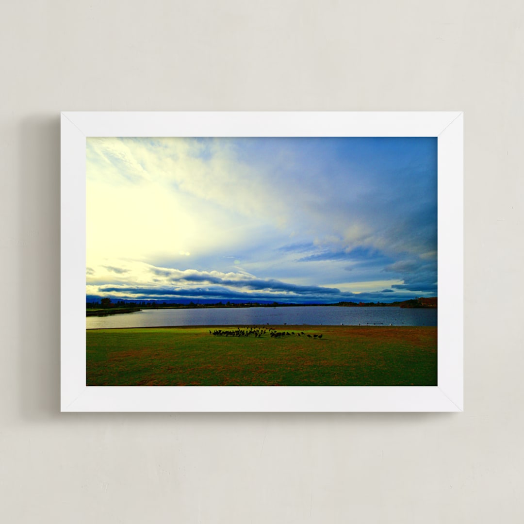 "Shoreline" - Art Print in Multi-colored by NSMARK - Framed