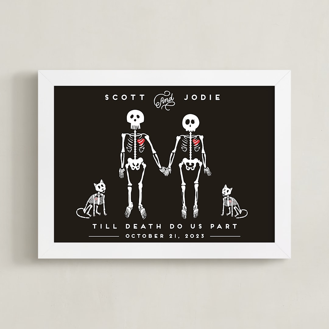 "Jodie Until Death" - Art Print in Charcoal by Katie Zimpel - Framed