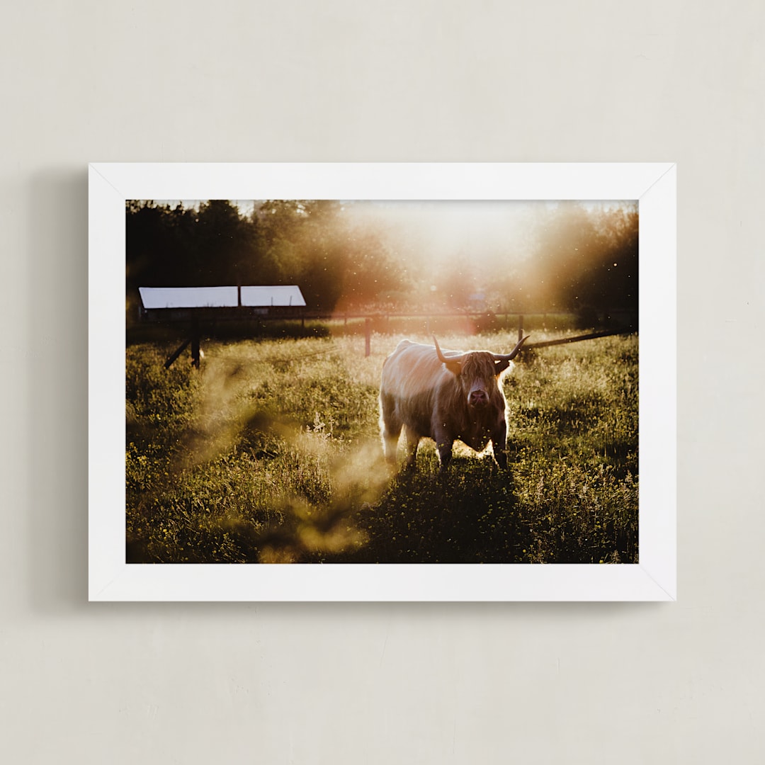"Evening Haze" - Art Print in Creme Brûlée by Hollie Renner Photography - Framed