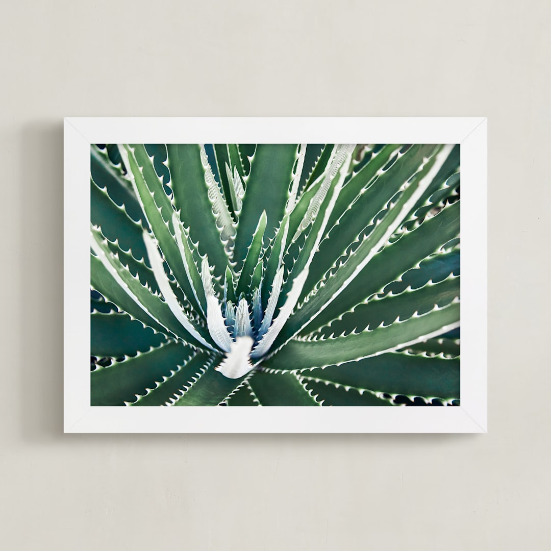 "Botanical VIIII" - Art Print in Aloe Green by Whitley Williams - Framed