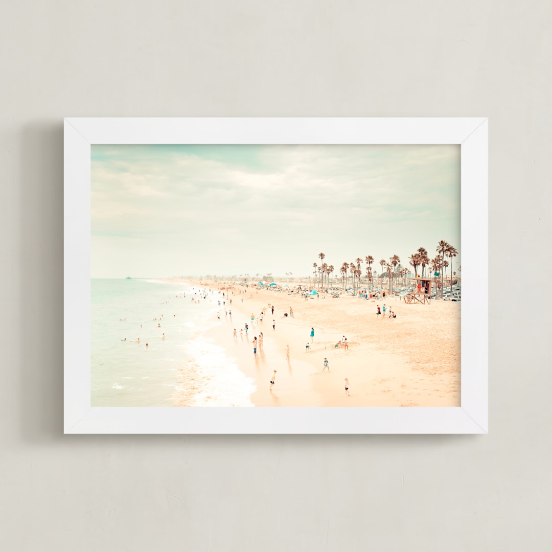 "Endless Summer I Newport" - Art Print in Sea Mist by Shawna Urban - Framed