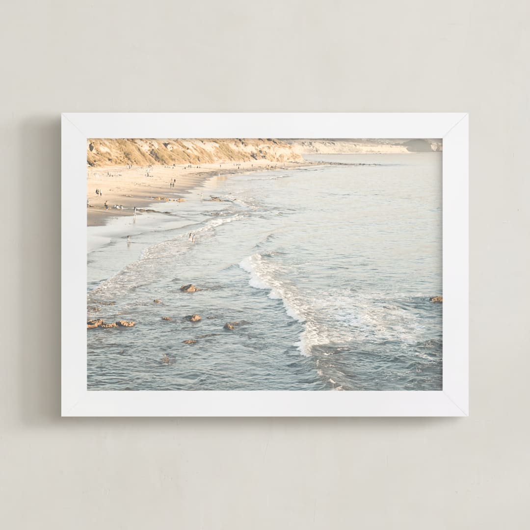 "Sea Cove l Newport Beach" - Art Print in Newport Blue by Shawna Urban - Framed
