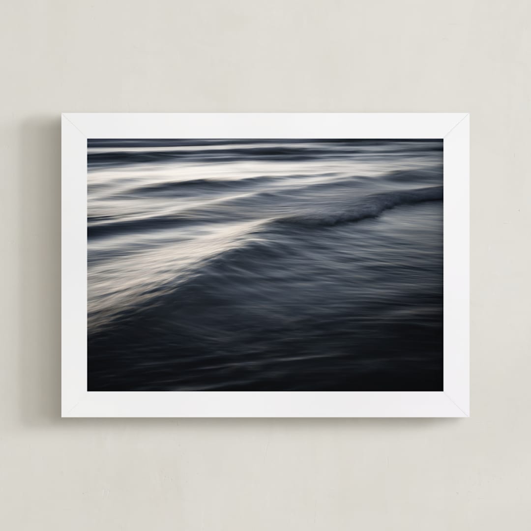 "The Uniqueness of Waves XXXIII" - Art Print in The Uniqueness of Waves XXXIII Silver by Tal Paz-Fridman - Framed