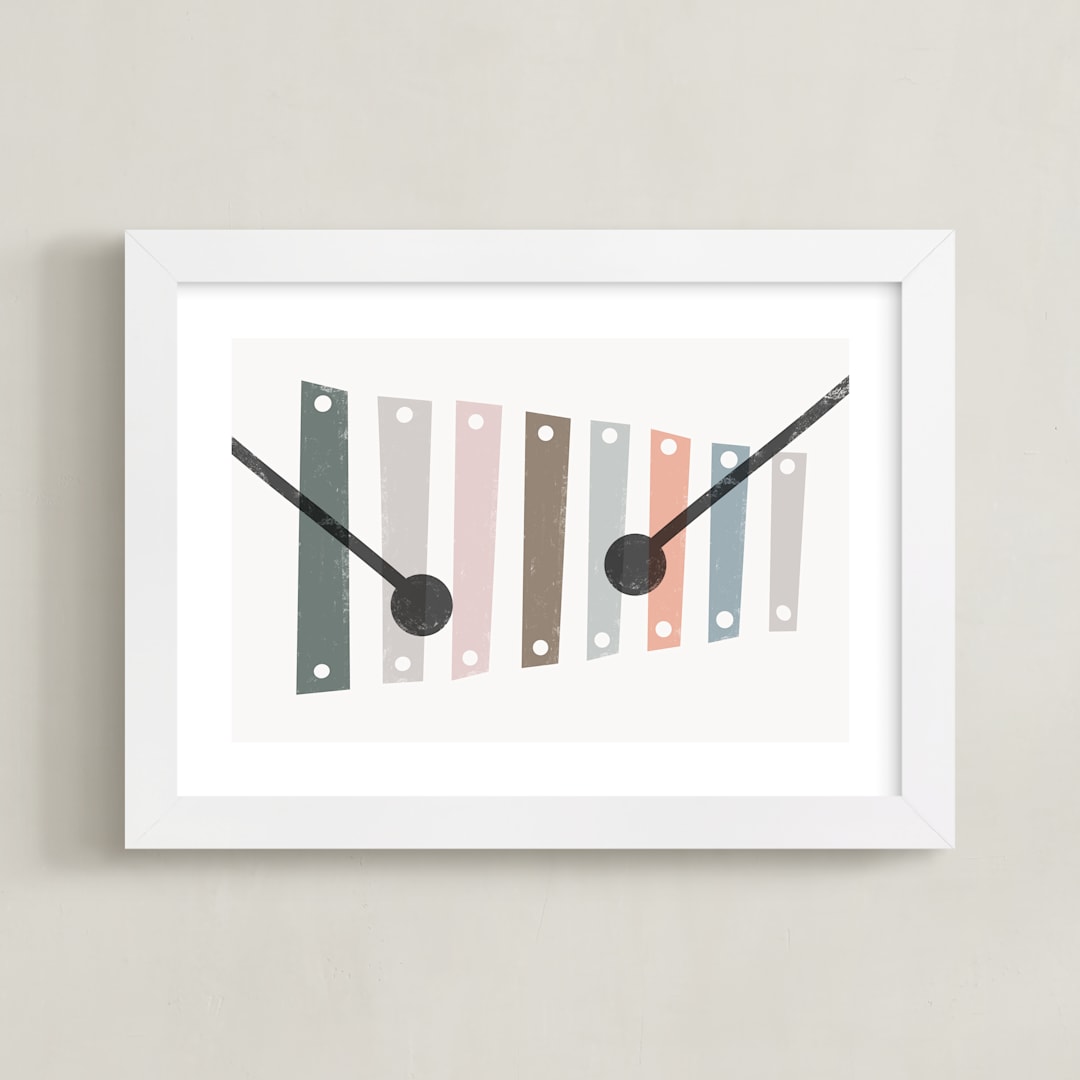 "Xylo" - Art Print in Brahms by Maja Cunningham - Framed